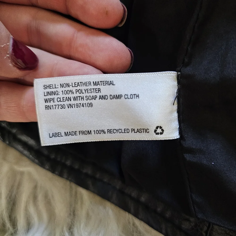 Black Faux Leather Jacket - Picture 4 of 4